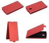 Funda para Nokia 3 2017 in ROJO DE CHILE - Cubierta Proteccion Estilo Flip de Cuero Sintetico Liso - Etui Case Cover Carcasa