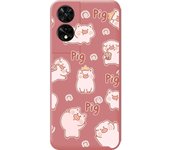 Funda Silicona Líquida Rosa TCL 505 Cerdos