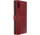 Funda para Samsung Galaxy A05 Correa de mano de piel imitación cepillado Rojo