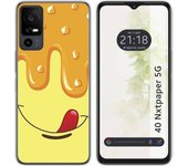 Funda Silicona TCL 40 NXTPAPER 5G Helado Vainilla