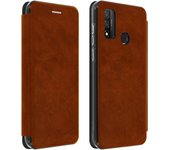 Funda Huawei P smart 2020 de Piel Monedero con Soporte - Marrón