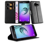 Funda Libro para Samsung Galaxy A3 2016 en NEGRO FANTASMA - Cubierta Proteccion con Cierre Magnetico, Tarjetero y Funcion de Suporte - Etui Case Cover Carcasa