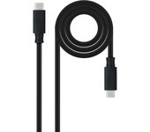 Nanocable Cable USB 3.1 Gen2 10Gbps 5A, 4K/60Hz, USB-C/M-USB-C/M, Negro, 2 m