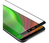 Pelicula Protectora para Samsung Galaxy A9 2018 en TRANSPARENTE con NEGRO - Pantalla de Vidrio Templado Cobertura Completa (Tempered) Compatible 3D con Dureza 9H