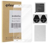 Pelicula Protectora para Samsung Galaxy A9 2016 en TRANSPARENTE con BLANCO - Pantalla de Vidrio Templado Cobertura Completa (Tempered) Compatible 3D con Dureza 9H