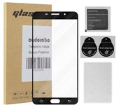 Pelicula Protectora para Samsung Galaxy A9 2016 en TRANSPARENTE con NEGRO - Pantalla de Vidrio Templado Cobertura Completa (Tempered) Compatible 3D con Dureza 9H