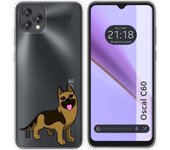 Funda Silicona Transparente Blackview Oscal C60 Perros 03