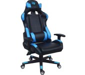 CoolBox Deep Command Silla para videojuegos de PC Asiento acolchado Negro, Azul