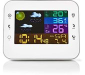 Nedis WEST402WT estación meteorológica digital Blanco, Plata