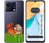 Funda Silicona Zte Blade V50 Vita 4G Tigre