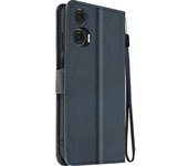 Funda para Motorola Edge 50 Fusion Clapet Tarjetero Soporte Vídeo Azul oscuro