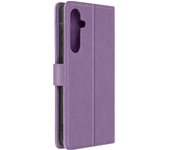 Funda Samsung Galaxy A55 Cartera Flor de Mariposa con Correa de Mano Lila