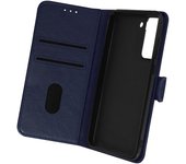 Funda Samsung Galaxy S21 FE Tarjetero Soporte Vídeo Azul