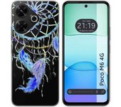 Funda Silicona Xiaomi Poco M6 4G Plumas