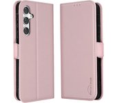 Funda para Galaxy S24 FE Polipiel Cartera Doble cierre magnético Rosa Claro