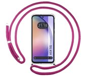 Funda Colgante Samsung Galaxy A54 5G Cordon Rosa Fucsia