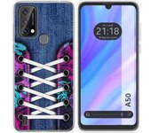 Funda Silicona Transparente Blackview A50 Zapatillas 06
