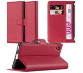 Funda Libro para Sony Xperia XA1 en ROJO CARMiN - Cubierta Proteccion con Cierre Magnetico, Tarjetero y Funcion de Suporte - Etui Case Cover Carcasa