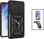 5D Cubierta completa Kit de vidrio templado + Cubierta militar magnética Ventana de deslizamiento de