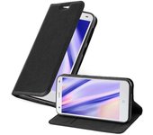 Funda Libro para ZTE BLADE S6 en NEGRO ANTRACITA - Cubierta Proteccion con Cierre Magnetico, Tarjetero y Funcion de Suporte - Etui Case Cover Carcasa