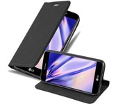 Funda Libro para LG K10 2017 en NEGRO ANTRACITA - Cubierta Proteccion con Cierre Magnetico, Tarjetero y Funcion de Suporte - Etui Case Cover Carcasa