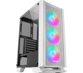Mars Gaming MC-C Blanco Caja PC ATX Panel Frontal Metal-Mesh Cristal Templado 3 Ventiladores Frontal