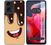 Funda Silicona Motorola Moto G04 / G24 Helado Chocolate