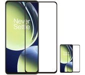 Kit 2 Película de vidrio templado 5D Cubierta completa para OnePlus Nord N30 - Transparente/Negro