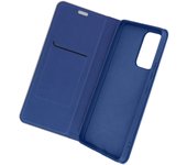 Funda Samsung Galaxy A53 5G Cierre Tarjetero Cordel Efecto Carbono Azul