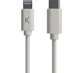 Ksix CABLE DE DATOS Y CARGA TIPO C A LIGHTNING MFI 1M 3AMP COMP IPHONE 5, 6, 7, 8, X, 11, SE, 12, IP