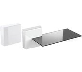 MELICONI GHOST CUBE SHELF Sistema pasacables - 1 cubo y 1 balda - Peso máx: 3 Kg - Blanco
