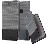 Funda Libro para Xiaomi Mi A2 LITE / RedMi 6 PRO en GRIS NEGRO - Cubierta Proteccion con Cierre Magnetico, Tarjetero y Funcion de Suporte - Etui Case Cover Carcasa
