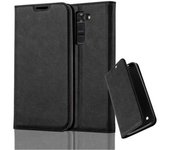 Funda Libro para LG K7 2017 en NEGRO ANTRACITA - Cubierta Proteccion con Cierre Magnetico, Tarjetero y Funcion de Suporte - Etui Case Cover Carcasa