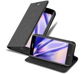 Funda Libro para LG K8 2017 en NEGRO ANTRACITA - Cubierta Proteccion con Cierre Magnetico, Tarjetero y Funcion de Suporte - Etui Case Cover Carcasa