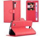 Funda Libro para LG K7 2016 en ROJO CARMiN - Cubierta Proteccion con Cierre Magnetico, Tarjetero y Funcion de Suporte - Etui Case Cover Carcasa