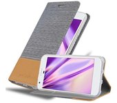Funda Libro para Google Pixel en GRIS CLARO MARRoN - Cubierta Proteccion con Cierre Magnetico, Tarjetero y Funcion de Suporte - Etui Case Cover Carcasa