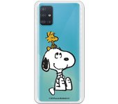 Funda para Galaxy A51 Oficial de Peanuts Woodstock y Snoopy silueta - Snoopy