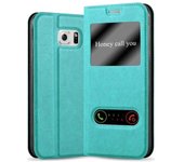 Funda Libro para Samsung Galaxy NOTE 5 en TURQUESA MENTA - Cubierta Proteccion con Cierre Magnetico, Funcion de Suporte y 2 Ventanas- Etui Case Cover Carcasa