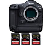 EOS R3 Cuerpo + 3 SanDisk 128GB Extreme PRO UHS-II SDXC 300 MB/s + PDF  pulgadas pulgadas20 TÉCNICAS PARA MEJORAR SU