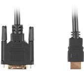 Lanberg CA-HDDV-10CC-0005-BK adaptador de cable de vídeo 0,5 m HDMI tipo A (Estándar) DVI-D Negro