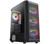 BEAMBKV2 Caja PC USB 3.2 ABS ATX Torre 4 Ventiladores FRGB Negro