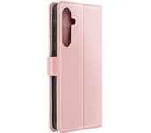 Funda Samsung Galaxy A55 Cartera Flor de Mariposa con Correa de Mano Rosa Claro