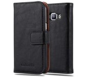 Funda Libro para Samsung Galaxy J1 2015 en NEGRO GRAFITO - Cubierta Proteccion con Cierre Magnetico, Tarjetero y Funcion de Suporte - Etui Case Cover Carcasa