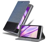 Funda Libro para Lenovo B en AZUL OSCURO NEGRO - Cubierta Proteccion con Cierre Magnetico, Tarjetero y Funcion de Suporte - Etui Case Cover Carcasa