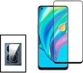 Película de Camara trasera + Vidromas templado 5D Cubierta completa para Oppo A96 - Transparente/Neg