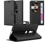 Funda Libro para Sony Xperia XZ2 en NEGRO FANTASMA - Cubierta Proteccion con Cierre Magnetico, Tarjetero y Funcion de Suporte - Etui Case Cover Carcasa