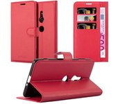 Funda Libro para Sony Xperia XZ2 en ROJO CARMiN - Cubierta Proteccion con Cierre Magnetico, Tarjetero y Funcion de Suporte - Etui Case Cover Carcasa