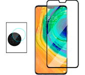 Película de Camara trasera + Vidrio templado 5D Cubierta completa para Huawei Mate 30 5G