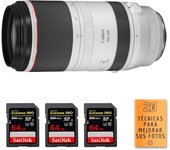 RF 100-500mm f/4.5-7.1L IS USM + 3 SanDisk 64GB Extreme PRO UHS-II 300 MB/s + PDF  pulgadas pulgadas20 TÉCNICAS PARA