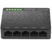 Lanberg DSP1-1005 switch No administrado Gigabit Ethernet (10/100/1000) Negro, Gris